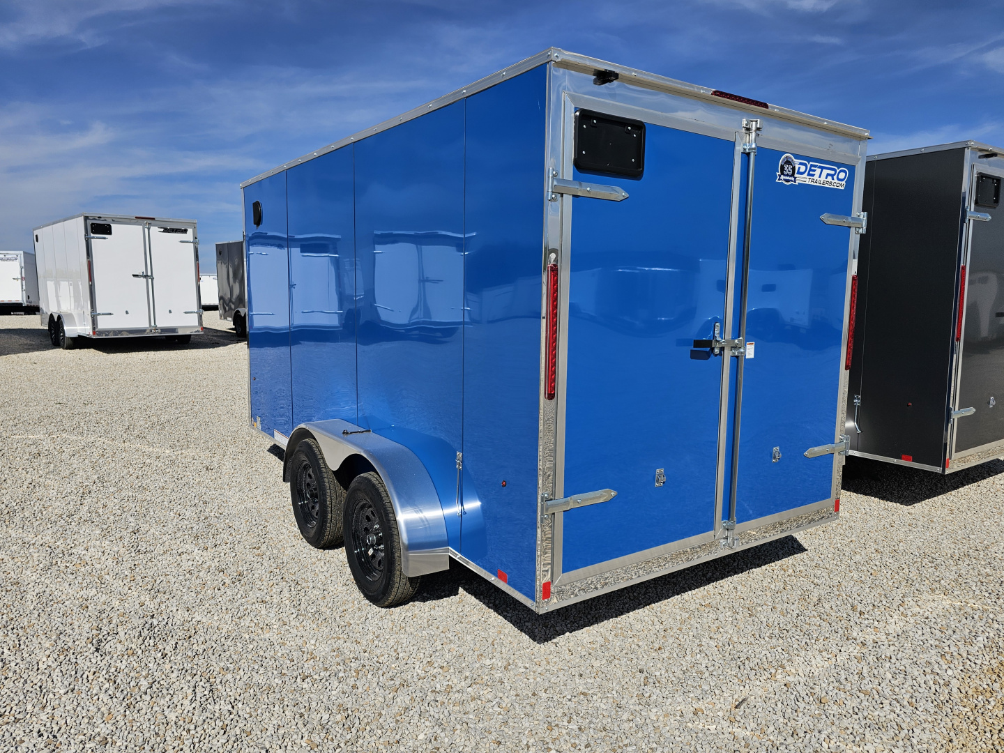 New 2026 Cargo Express "TRUE BLUE" EX DLX 7 x 14 7K Double Rear Door Cargo / Enclosed Trailer