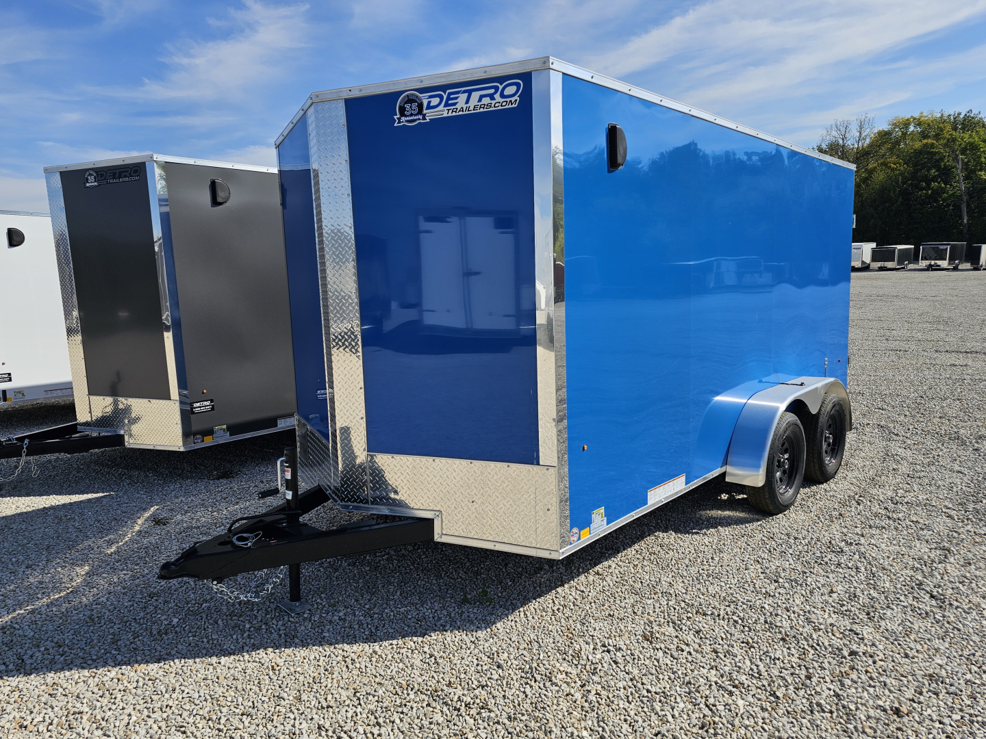 New 2026 Cargo Express "TRUE BLUE" EX DLX 7 x 14 7K Double Rear Door Cargo / Enclosed Trailer