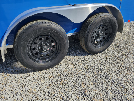 New 2026 Cargo Express "TRUE BLUE" EX DLX 7 x 14 7K Double Rear Door Cargo / Enclosed Trailer