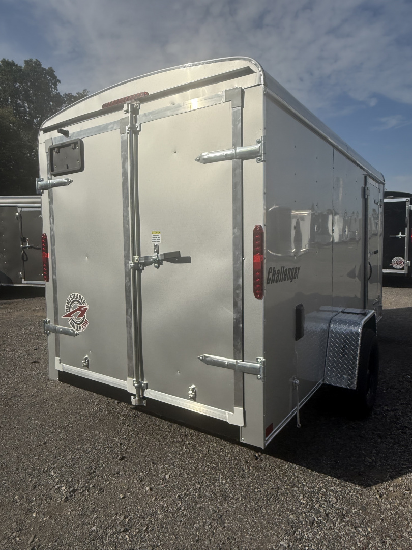 New 2026 Homesteader 6x12 Cargo Trailer - Swing Doors - SILVER