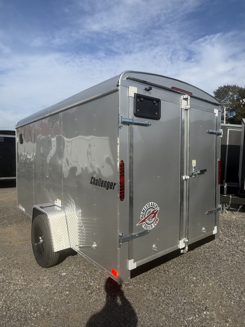 New 2026 Homesteader 6x12 Cargo Trailer - Swing Doors - SILVER