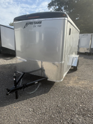 New 2026 Homesteader 6x12 Cargo Trailer - Swing Doors - SILVER