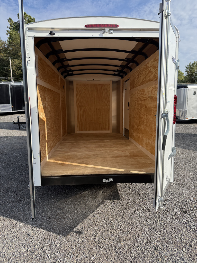 New 2026 Homesteader 6x12 Cargo Trailer - Swing Doors - WHITE