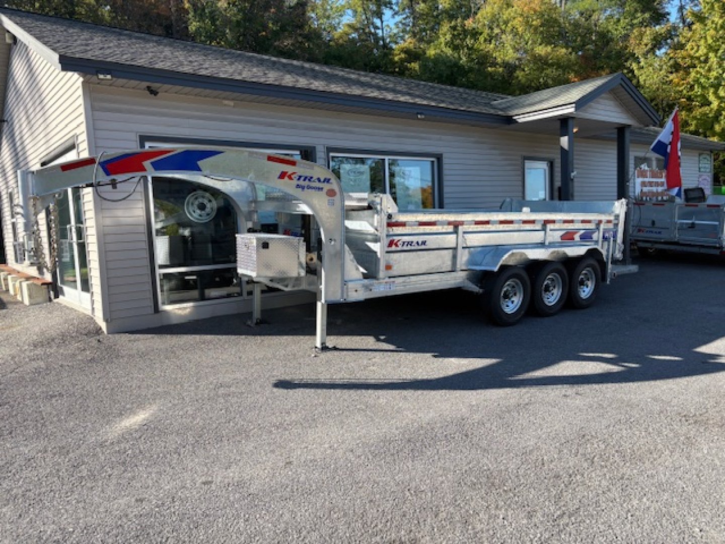 New 2025 K-Trail Gooseneck 82" X 16' - 21K GVW Galvanized Dump Trailer