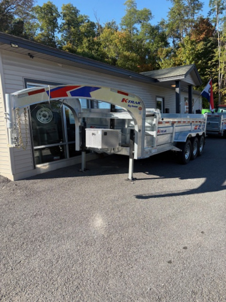 New 2025 K-Trail Gooseneck 82" X 16' - 21K GVW Galvanized Dump Trailer