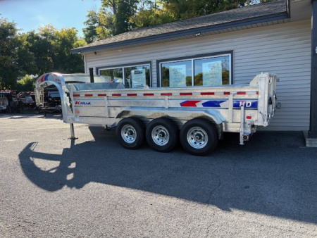 New 2025 K-Trail Gooseneck 82" X 16' - 21K GVW Galvanized Dump Trailer
