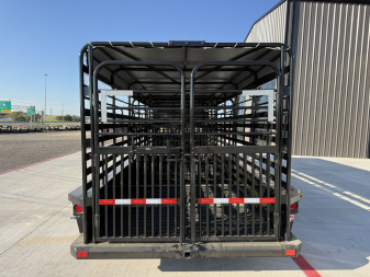 New 2026 Delco 6'8"x24' GN Bar Top Livestock Trailer - B8 Cattleman