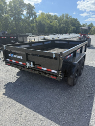New 2026 BWISE 7x12 -14K Dump Trailer - Ramps - 7 GA Floor - BLACK