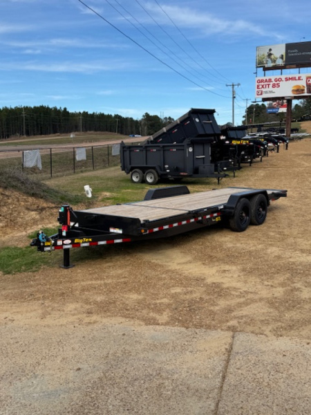 New 2026 Big Tex Trailers 16' Tilt+4' Stationary Ramp Tandem Axle Equipment 17500 GVWR Tilt Trailer