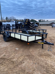 New Long Run 12' Single Axle Pipe-Top Utility 2995 GVWR