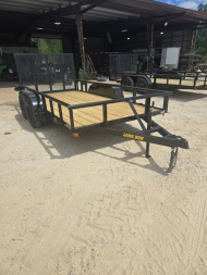 New Long Run 14' Tandem Axle Pipe-Top Utility 7000 GVWR