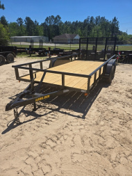 New Long Run 16' Tandem Axle Pipe-Top Utility 7,000 GVWR