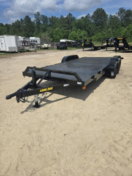 New LONG RUN 20' TANDEM AXLE STEEL DECK 5.2K CARHAULER W/ SLIDE IN RAMPS