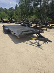New LONG RUN 20' TANDEM AXLE STEEL DECK 5.2K CARHAULER W/ SLIDE IN RAMPS