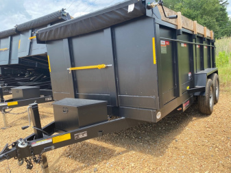 New PORT CITY TRAILERS 7X14 TANDEM AXLE DUMP W/ 36  SIDES