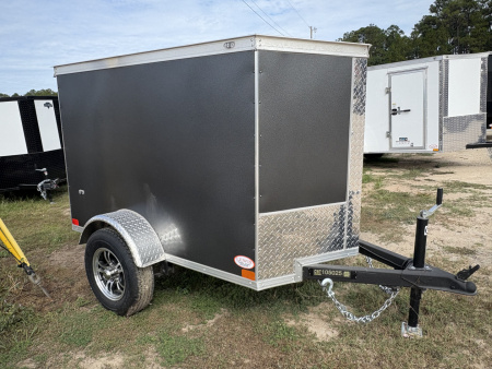 New 2025 Covered Wagon Trailers 4X6 SINGLE AXLE WITH SWING REAR DOOR