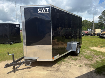 New 2025 Covered Wagon Trailers 6X12 SINGLE CARGO WITH SIDE DOOR & REAR RAMP WITH 4- RECESSED TIE DOWNS