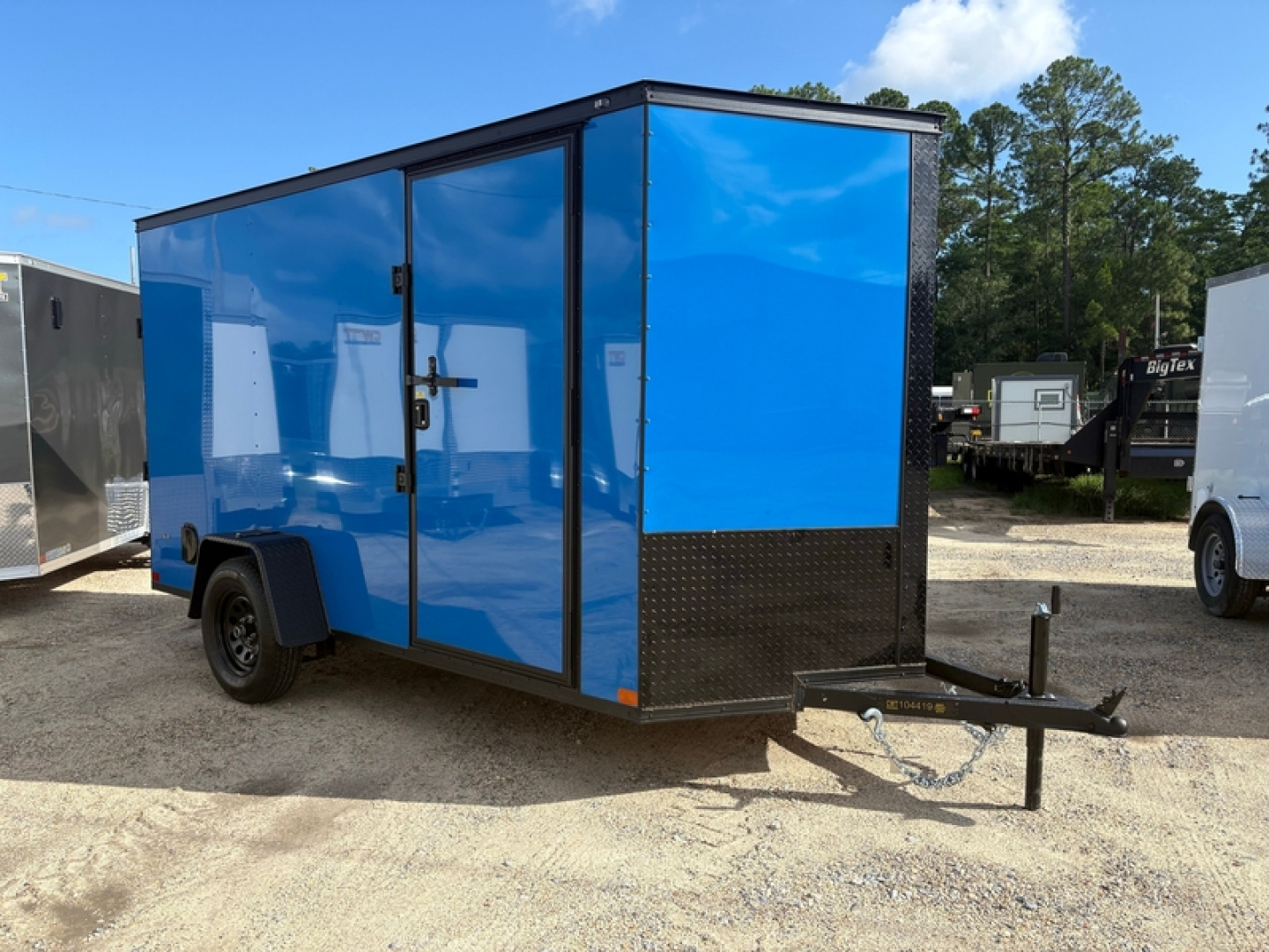 New 2025 Covered Wagon Trailers 6X12 SINGLE AXLE CARGO WITH SIDE DOOR & REAR RAMP WITH RECESSED TIE DOWNS