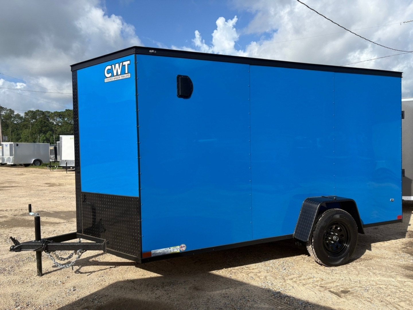 New 2025 Covered Wagon Trailers 6X12 SINGLE AXLE CARGO WITH SIDE DOOR & REAR RAMP WITH RECESSED TIE DOWNS
