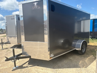 New 2026 Anvil 6X12 SINGLE AXLE CARGO V-NOSE, SIDE DOOR, RAMP, POLY-CORE