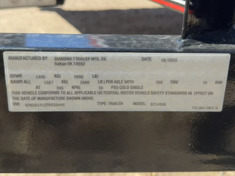 New 2026 Diamond T 7-14 Ramp Gate Utility W/ ATV Ramps 3K GVWR