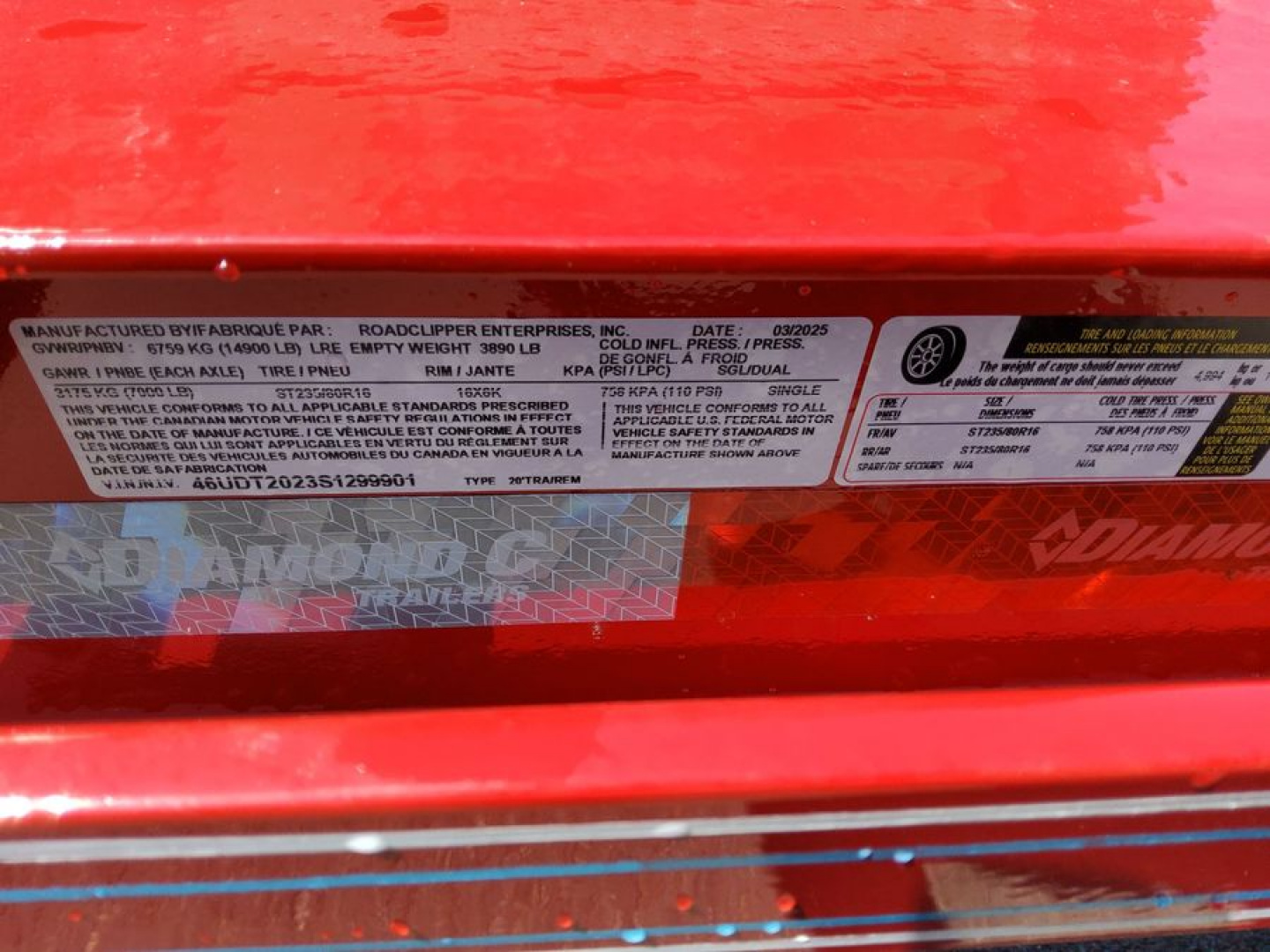 New 2025 Diamond C Trailers HDT207 Tilt Trailer