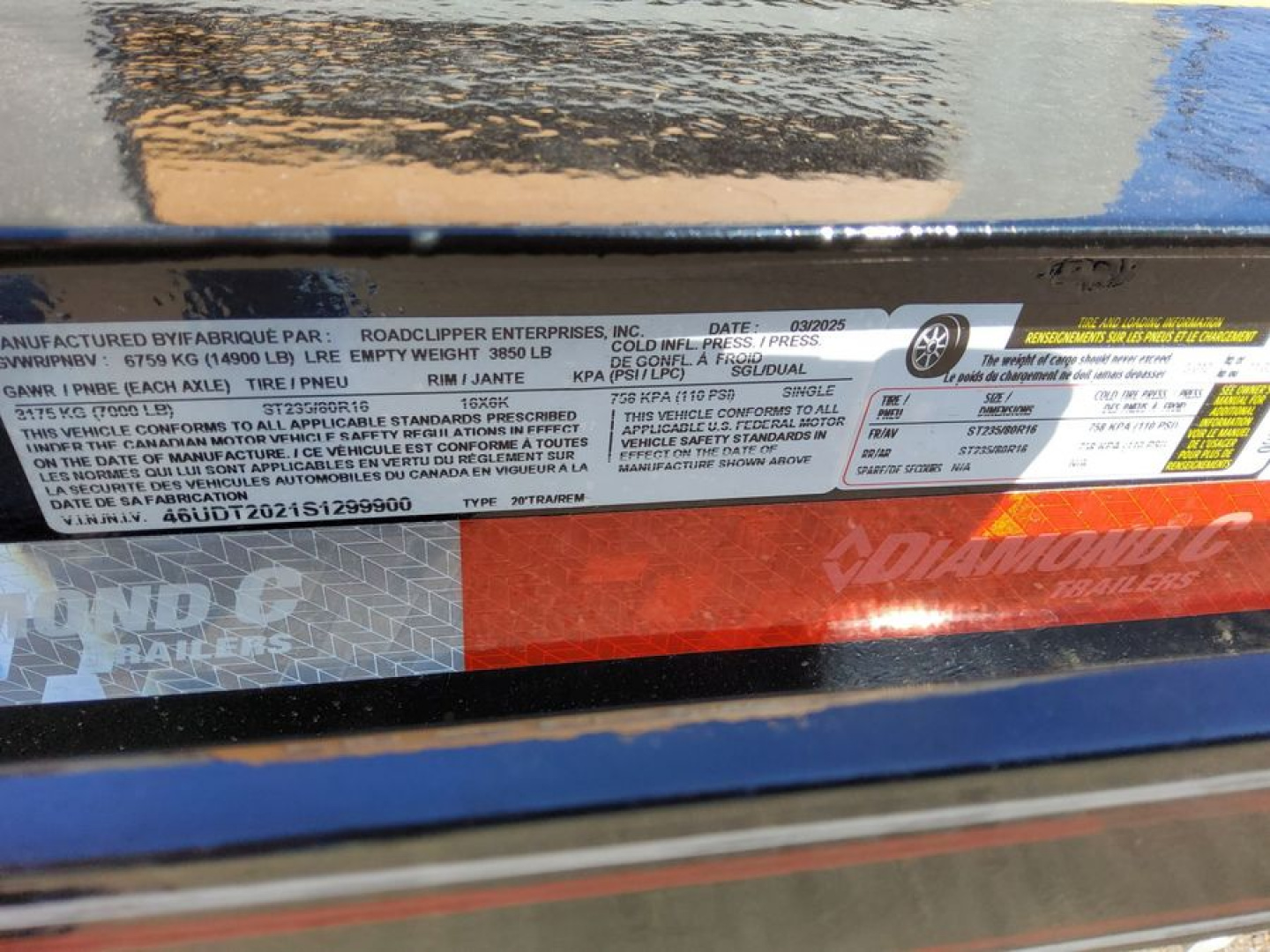 New 2025 Diamond C Trailers HDT207 Tilt Trailer