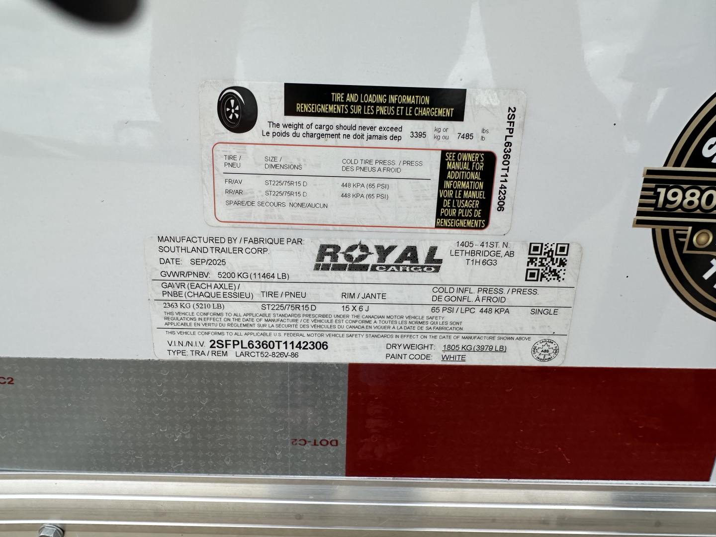 New 2026 Southland Trailers Larct52-826v-86r Cargo / Enclosed Trailer