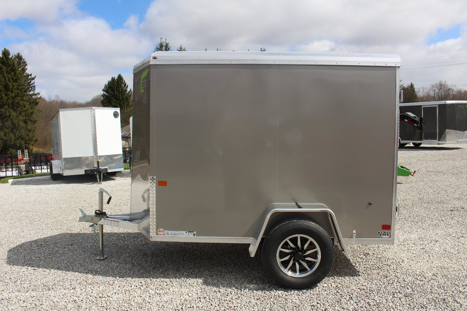 New 2026 NEO Trailers NAV 5' x 8' Aluminum Enclosed Cargo Trailer - Double Rear Door - 6' INTERIOR HEIGHT - 2500# GVW