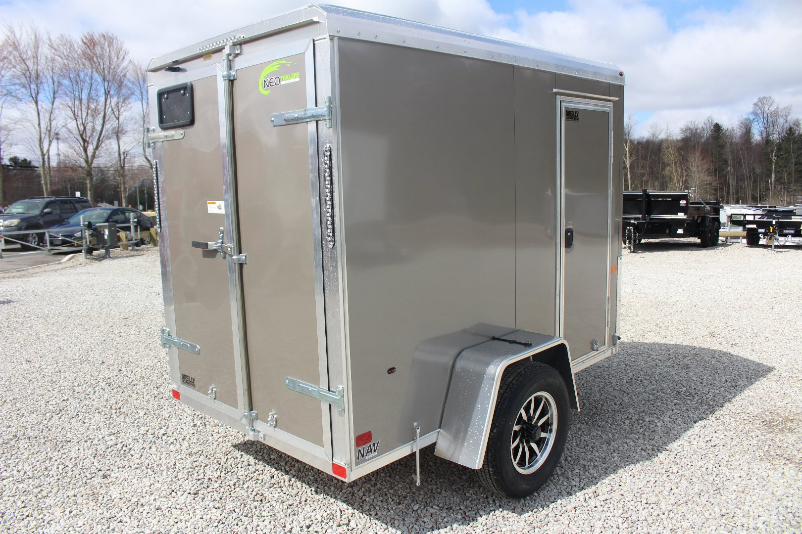 New 2026 NEO Trailers NAV 5' x 8' Aluminum Enclosed Cargo Trailer - Double Rear Door - 6' INTERIOR HEIGHT - 2500# GVW