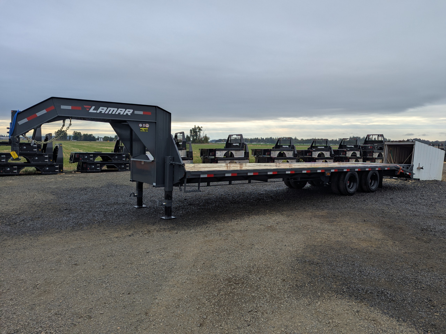 New 2026 Lamar Trailers FD 102X32/24K GOOSENECK Flatbed Trailer 6" SIDES
