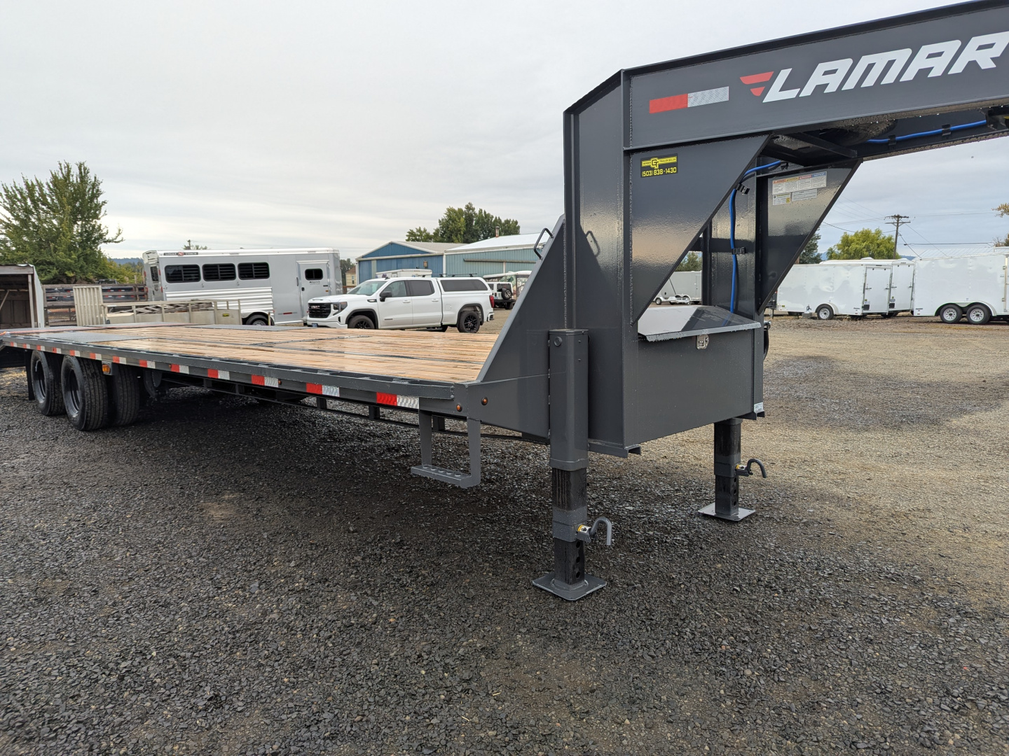 New 2026 Lamar Trailers FD 102X32/24K GOOSENECK Flatbed Trailer 6" SIDES