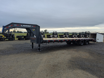 New 2026 Lamar Trailers FD 102X32/24K GOOSENECK Flatbed Trailer 6  SIDES