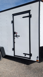 New 2026 Homesteader 7x12 Intrepid V-Nose Cargo Trailer w/ Ramp Door & BRAKES (84" INSIDE)