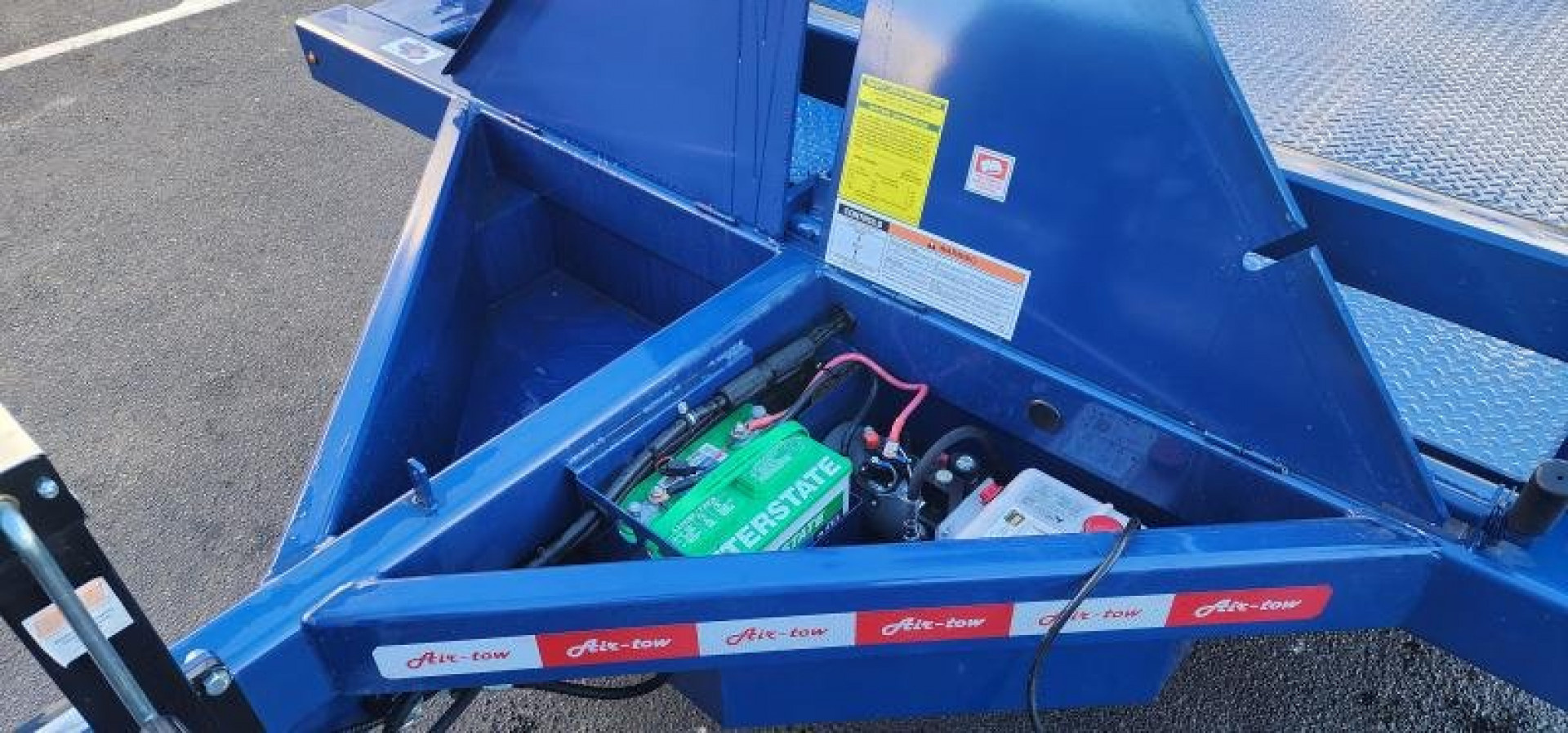 New 6'3" X 14' Air Tow PRO 14 Drop Deck Equipment Trailer, 10K Payload Capacity ***w/Spare Tire Mount & 110V Batt Charger