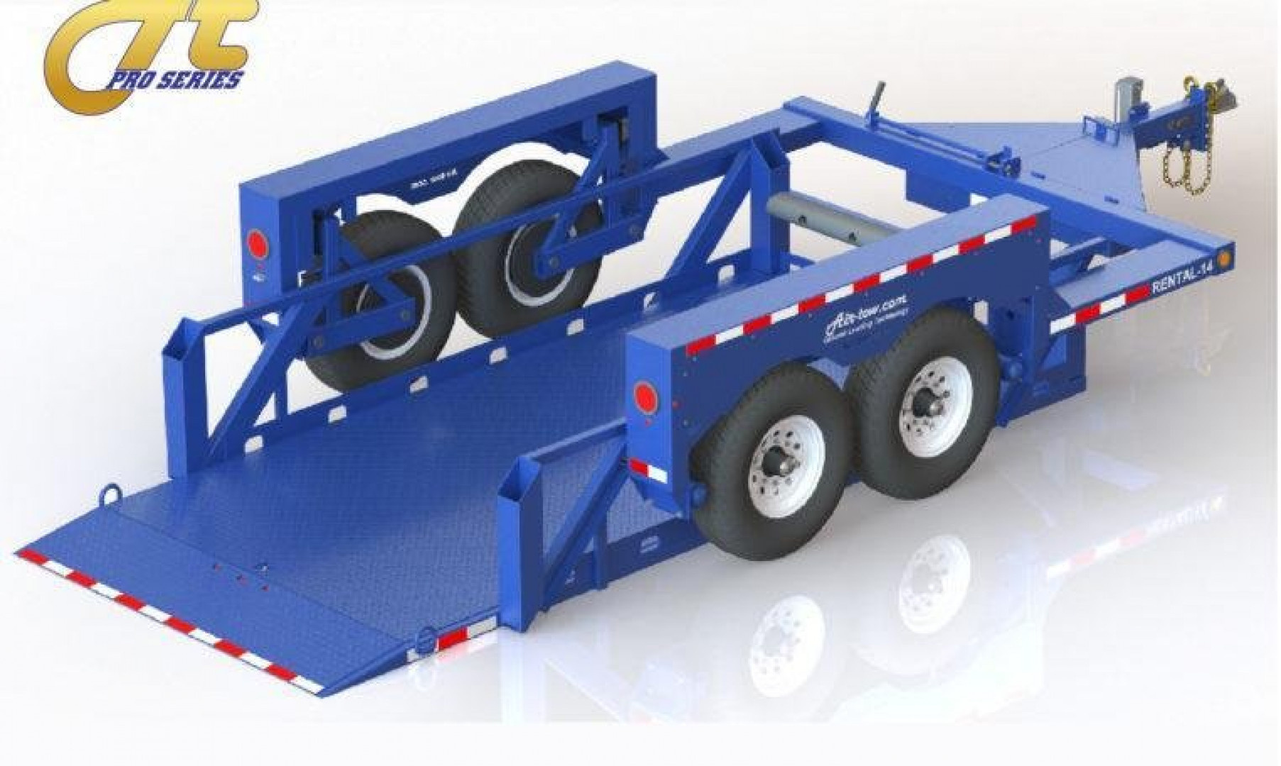 New 6'3" X 14' Air Tow PRO 14 Drop Deck Equipment Trailer, 10K Payload Capacity ***w/Spare Tire Mount & 110V Batt Charger