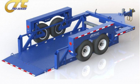 New 6'3" X 14' Air Tow PRO 14 Drop Deck Equipment Trailer, 10K Payload Capacity ***w/Spare Tire Mount & 110V Batt Charger