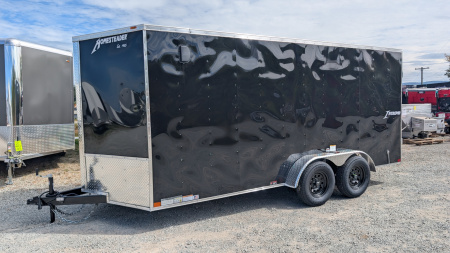 New 2026 Homesteader 7x16 Intrepid V-Nose Cargo Trailer w/ Barn Doors