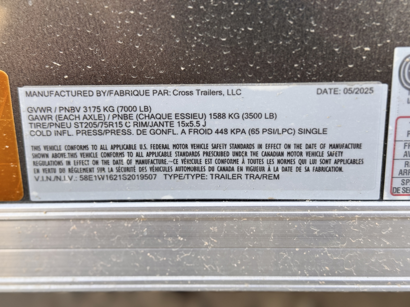 New 2025 Cross Trailers 7-16-1.5V Enclosed