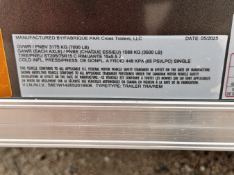 New 2025 Cross Trailers 7-14-1.5V Enclosed