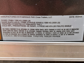 New 2025 Cross Trailers 6-12-1.5V Enclosed