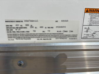 New 2026 United Trailers UXT- 716TA52-8.5 Cargo / Enclosed Trailer