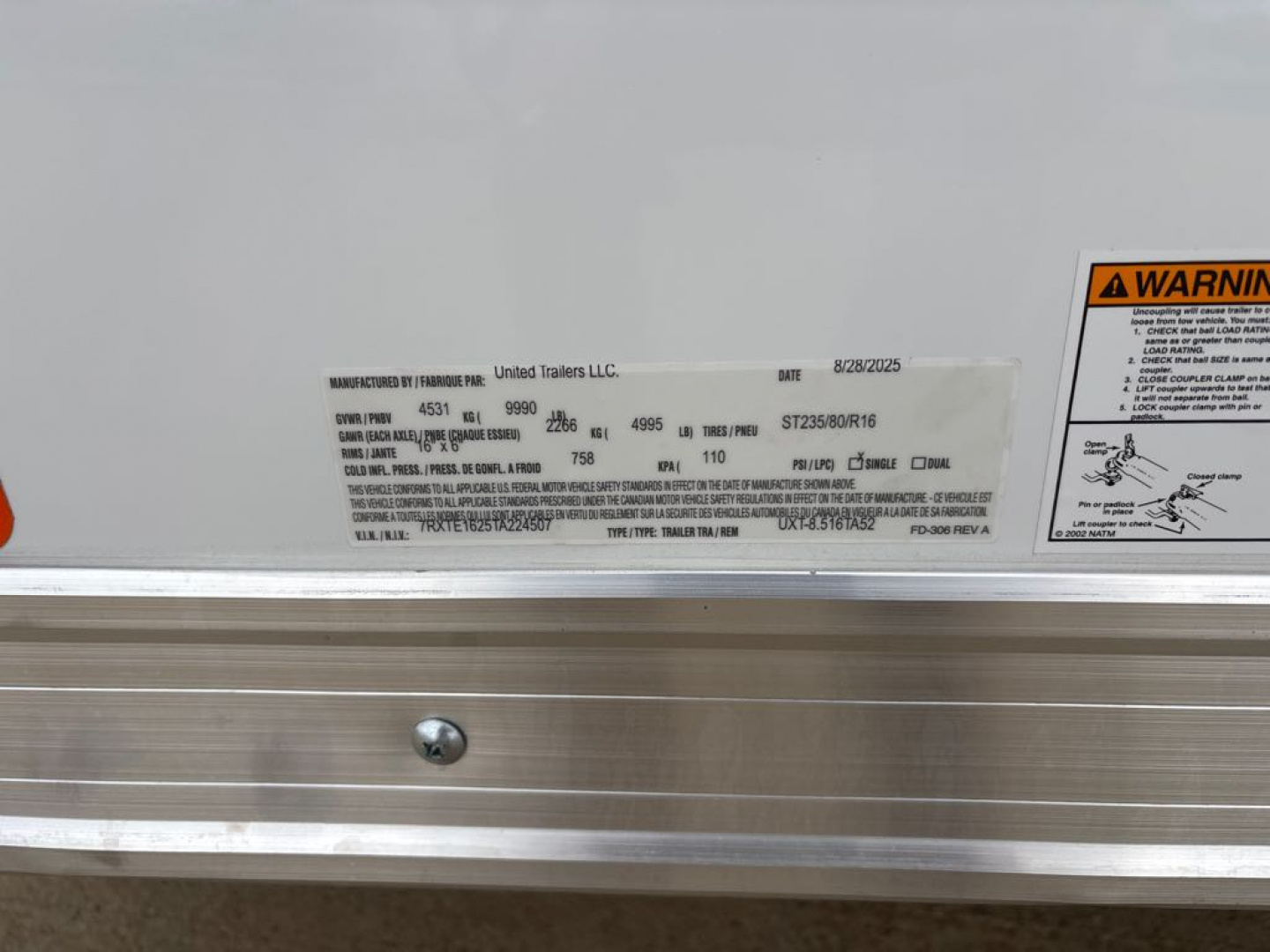 New 2026 United Trailers UXT-8.516TA52 Car / Racing Trailer