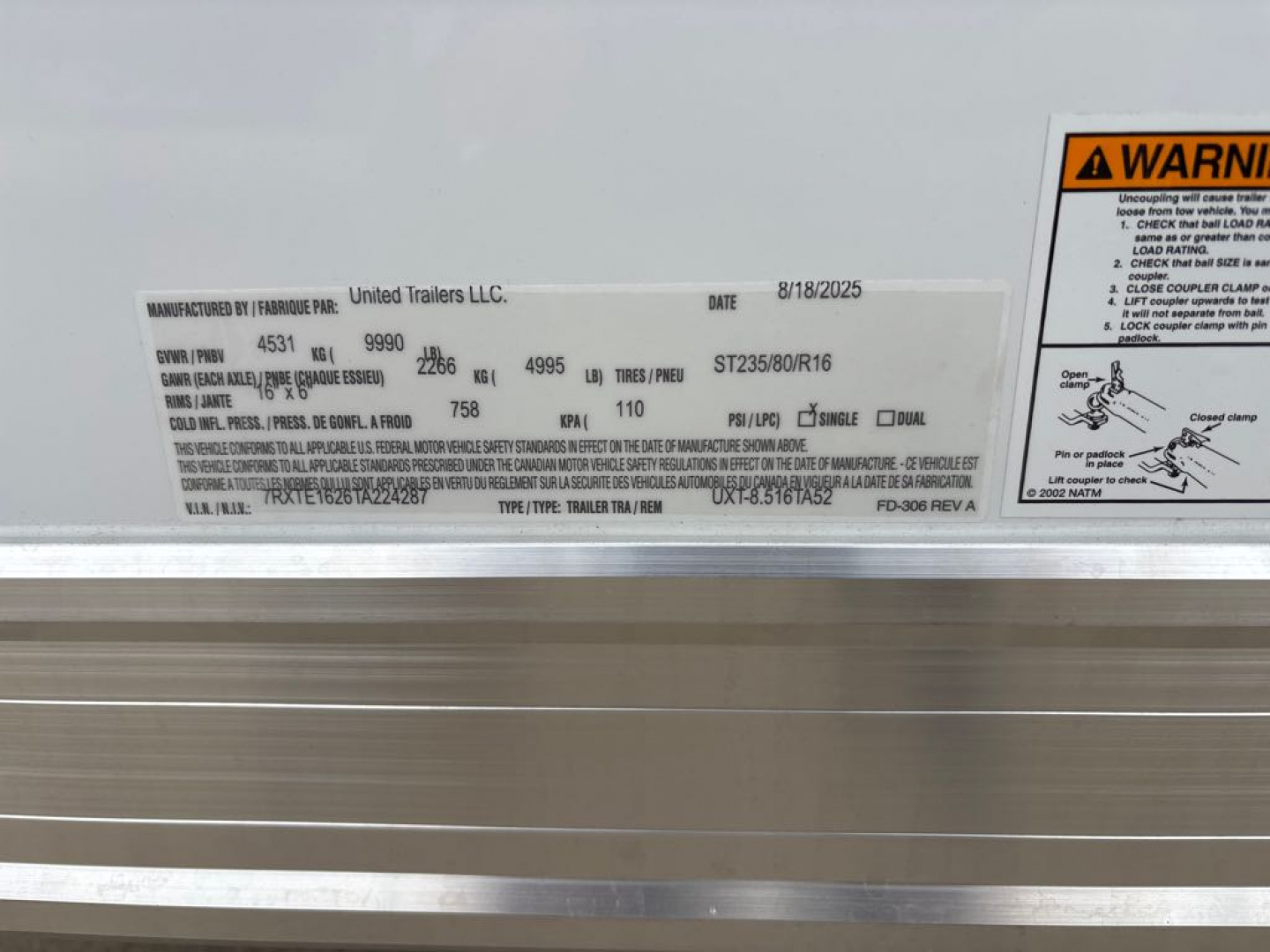 New 2026 United Trailers UXT-8.516TA52 Car / Racing Trailer