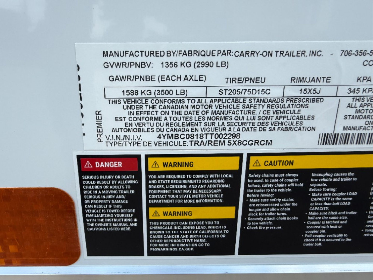 New 2026 Carry-On 5' x 8' Enclosed Cargo / Enclosed Trailer