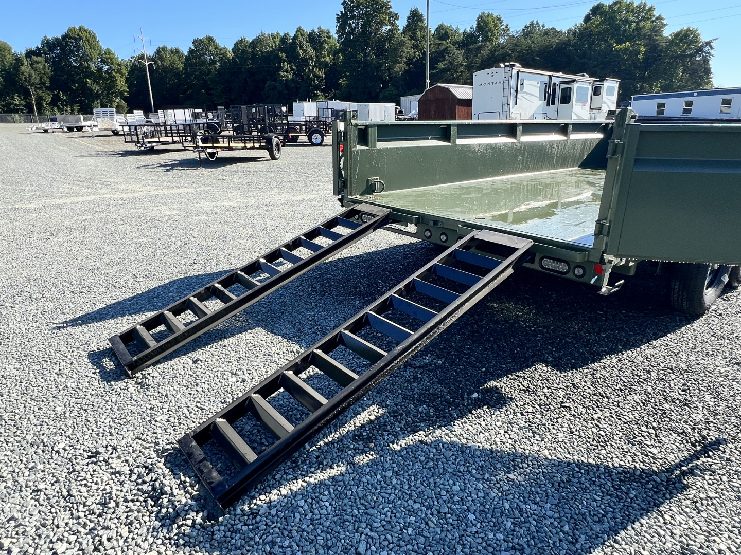 New 2026 Load Trail 7X16 14K Low Pro w/ 2' Sides Dump Trailer