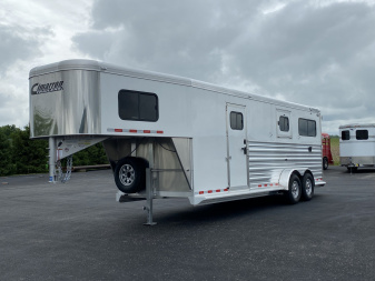 New 2025 Cimarron Norstar 24’ Gooseneck All-Aluminum 2+1 Horse Trailer