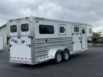 New 2025 Cimarron Norstar 24’ Gooseneck All-Aluminum 2+1 Horse Trailer