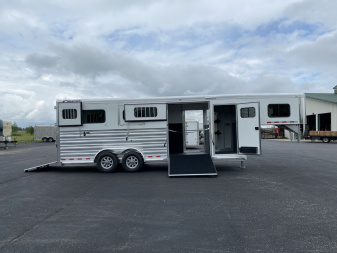 New 2025 Cimarron Norstar 24’ Gooseneck All-Aluminum 2+1 Horse Trailer