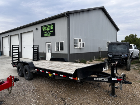 Used 2021 Rice Trailers 82X20 14K GVWR Equipment Trailer
